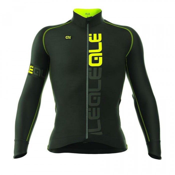 2016 ALE 3 SEASON Radtrikot Langarm-Schwarz GELB FLUO UMEO695