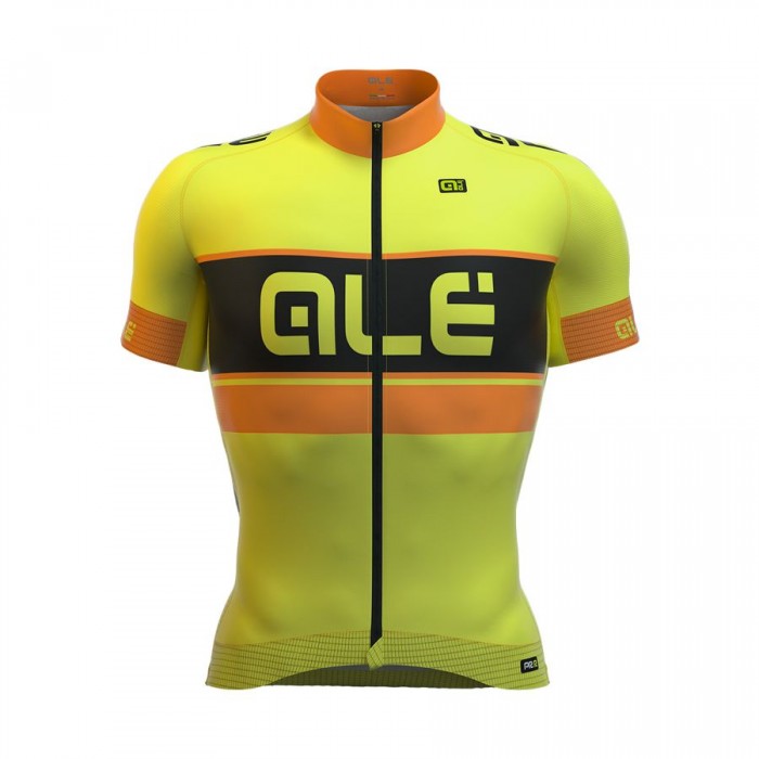 2016 ALE Graphics PRR Bermuda-gelbs Fluo Radtrikot Kurzarm WKSU222