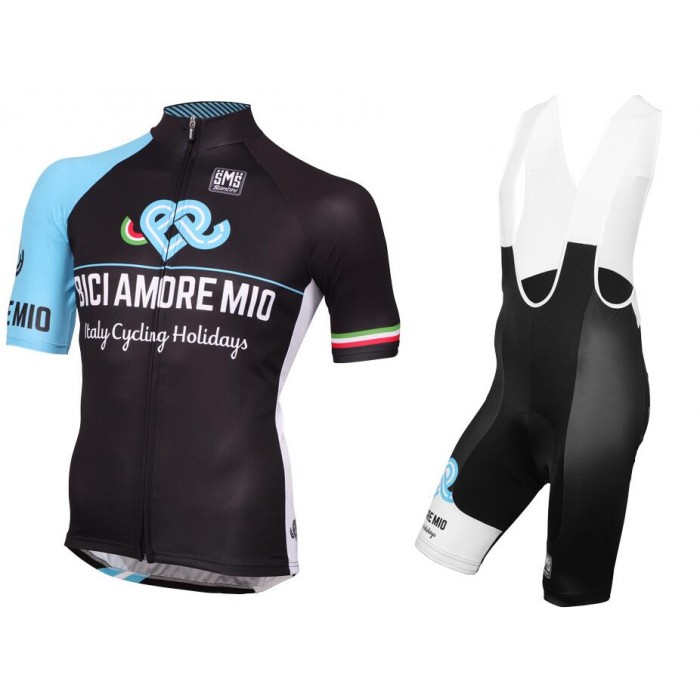 2016 BICI AMORE MIO Fahrradbekleidung Satz Fahrradtrikot Kurzarm Trikot und Kurz Trägerhose AMPY789