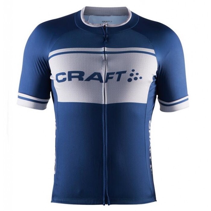 2016 CRAFT Classic Logo Radtrikot Kurzarm blau grau QSGS653