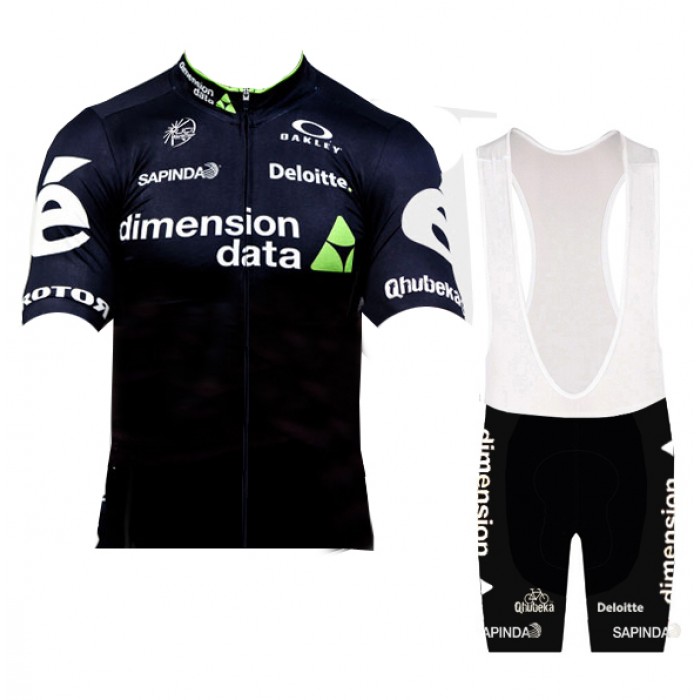 2016 Dimension Data Fahrradbekleidung Satz Fahrradtrikot Kurzarm Trikot und Kurz Trägerhose 03 AEJT118