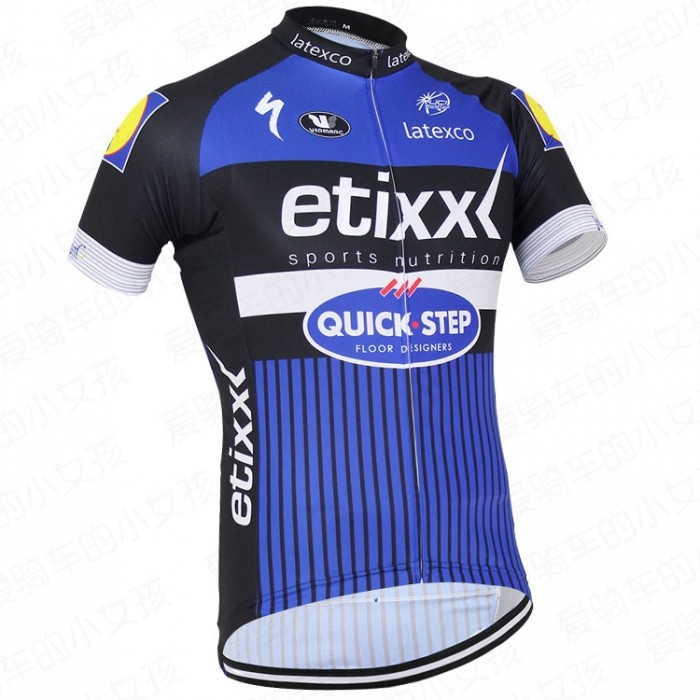 2016 QUICK STEP Pro Radtrikot Kurzarm Blau ZJQR156