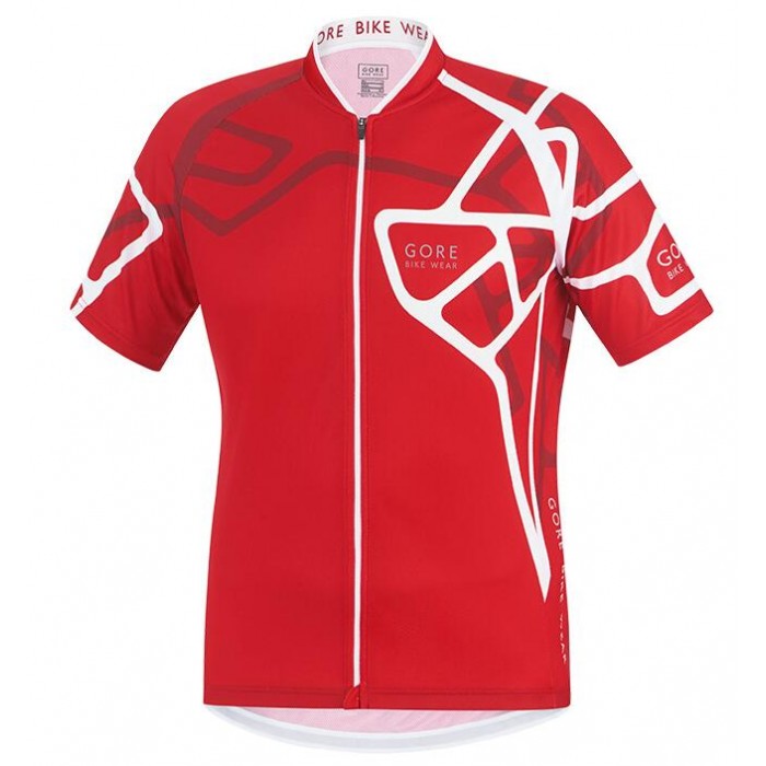 2016 GORE Element Adrenalin II rot Weiß Radtrikot Kurzarm GIEY131