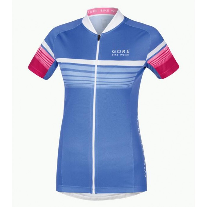 2016 GORE Radtrikot Kurzarm Damen Element Speedy blau rose Fuchsie TIHO640