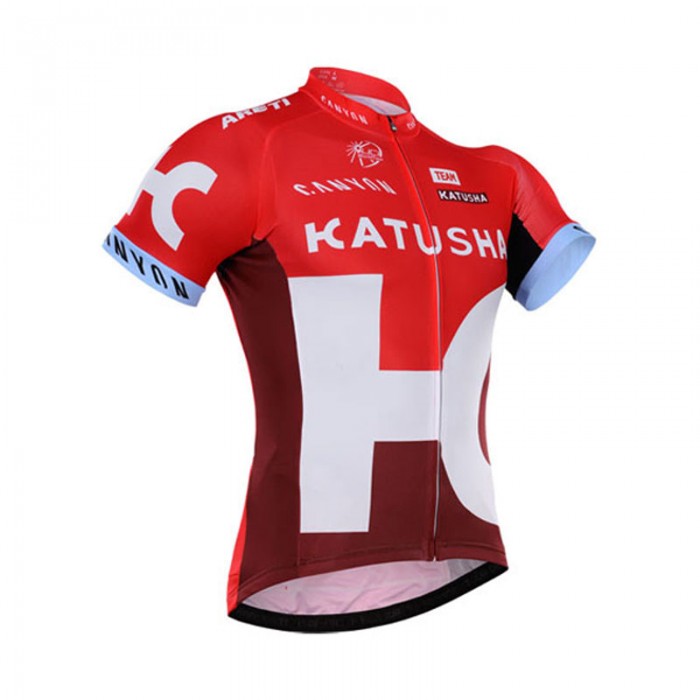 2016 Katusha Fahrradbekleidung Kurzarm Radtrikot YEQH716