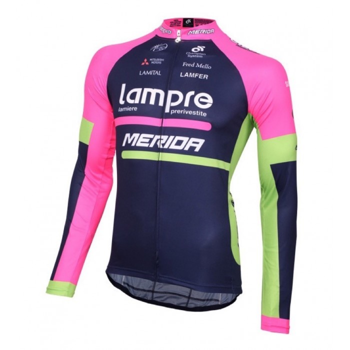 2016 Lampre Merida Radtrikot Langarm JIIO298