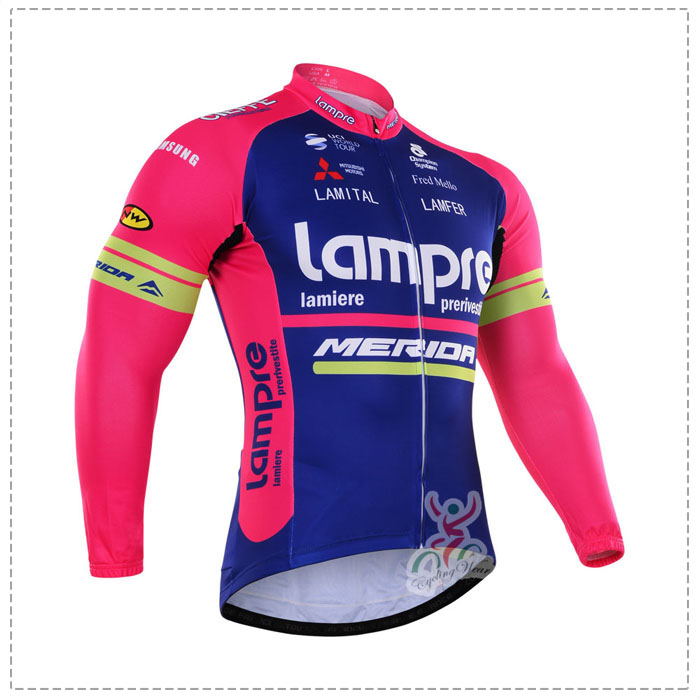 2016 Lampre Merida Fahrradtrikot Langarm JKMT205