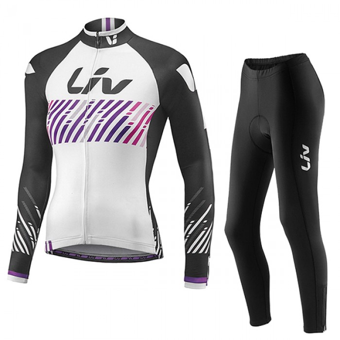 2016 Liv Damen Fahrradbekleidung Radtrikot Satz Langarm und Lange Fahrradhose VOCT249