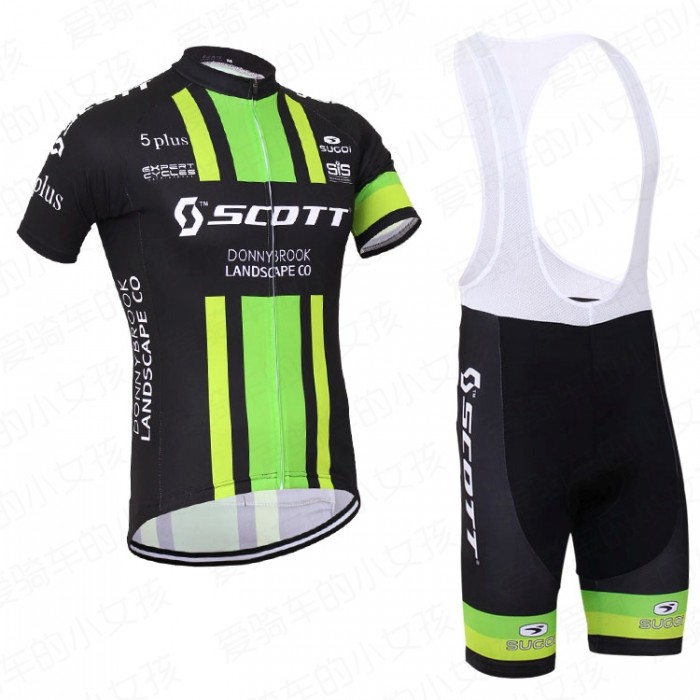 2016 Scott Fahrradbekleidung Satz Fahrradtrikot Kurzarm Trikot und Kurz Trägerhose AXDC108