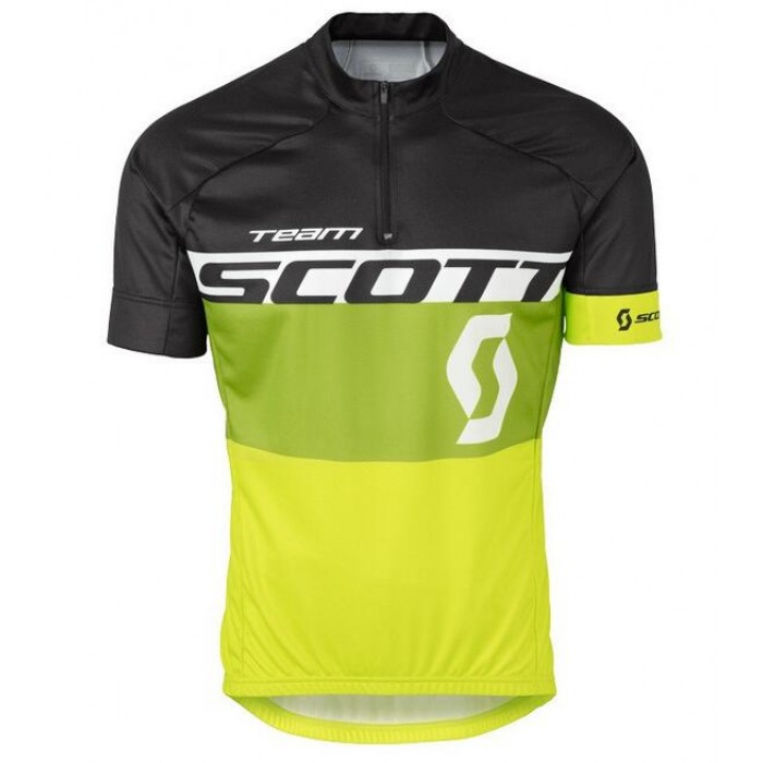 2016 Scott schwarz Grün gelb Radtrikot Kurzarm HKNJ226