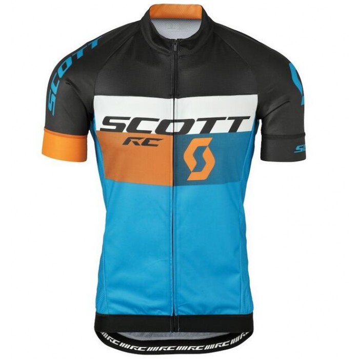 2016 Scott RC schwarz gelb blau Radtrikot Kurzarm KRHC489