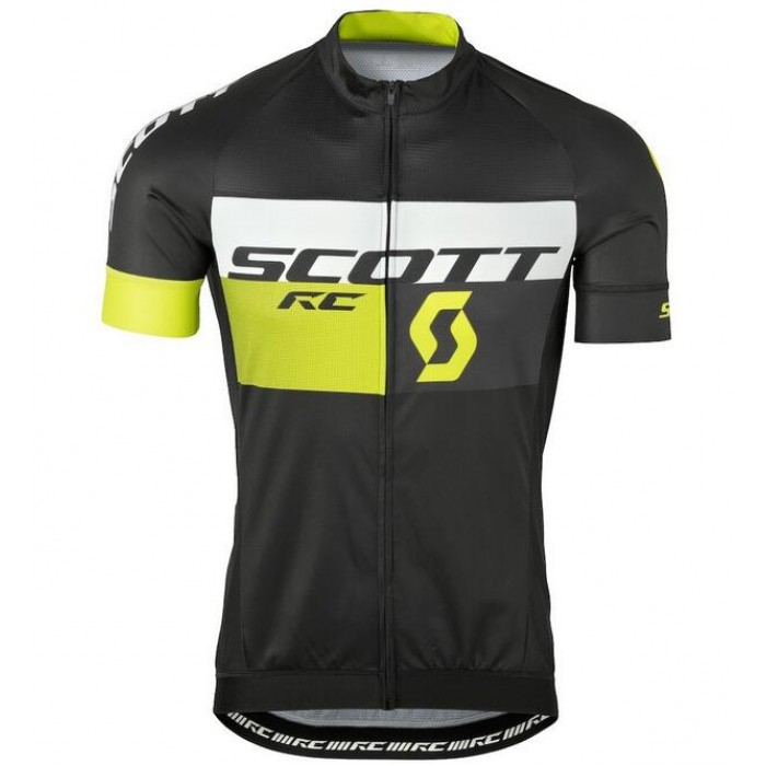 2016 Scott RC schwarz gelb Radtrikot Kurzarm TOWF316