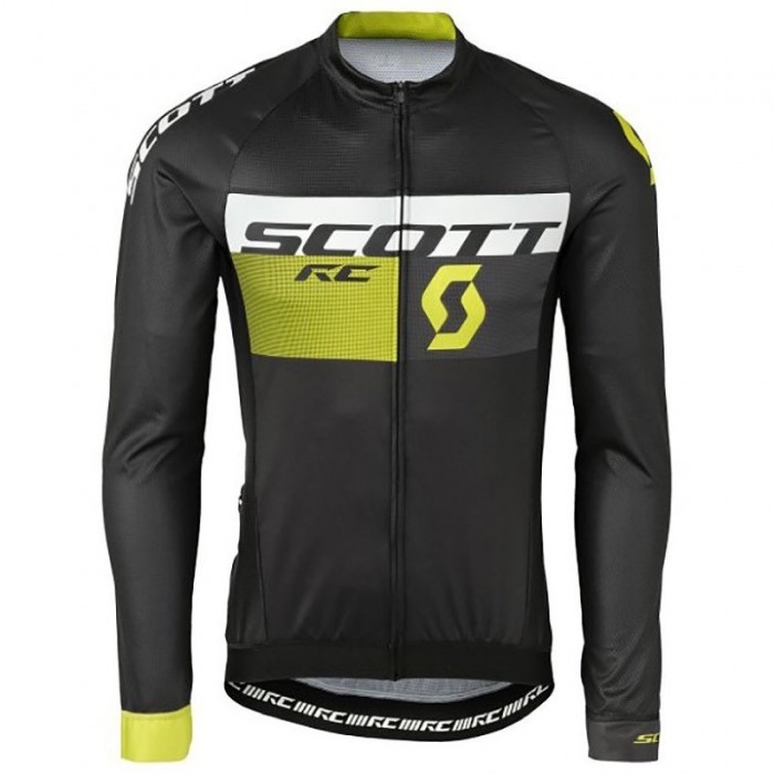 2016 Scott RC Schwarz-Gelb Radtrikot Langarm WDPV454