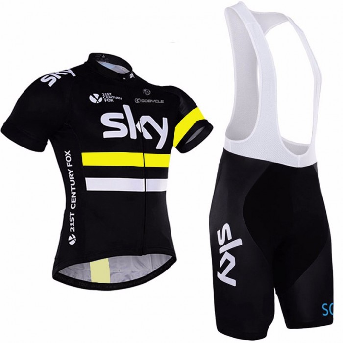 2016 SKY Fahrradbekleidung Satz Fahrradtrikot Kurzarm Trikot und Kurz Trägerhose 03 BXJL256