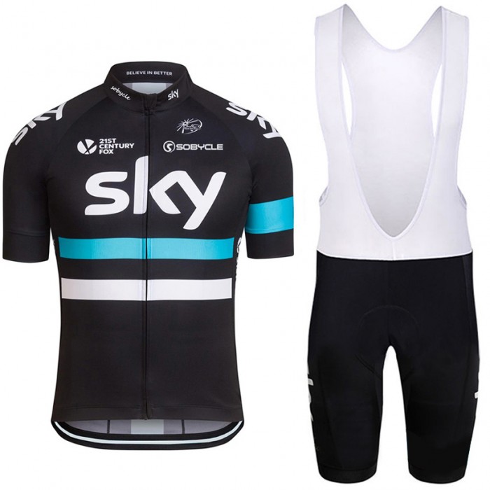 2016 SKY Fahrradbekleidung Satz Fahrradtrikot Kurzarm Trikot und Kurz Trägerhose 02 RMJN828