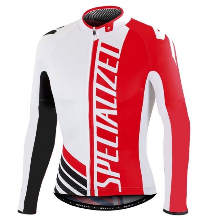 2016 Specialized Pro Team SZK Weiß-Rot Radtrikot Langarm SCIN181