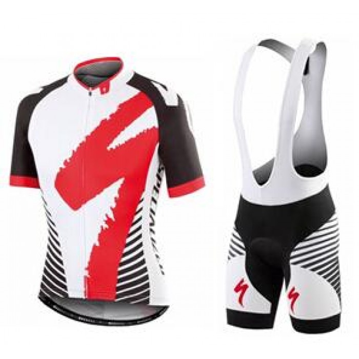 2016 Specialized Comp Racing Ss blanc Fahrradbekleidung Satz Fahrradtrikot Kurzarm Trikot und Kurz Trägerhose VGQW711