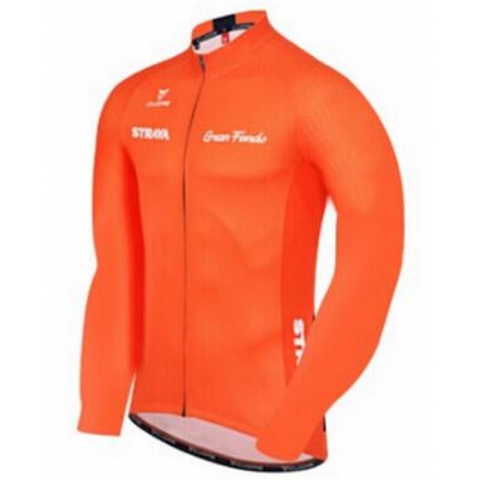 2016 Strava Fahrradtrikot Langarm orange AHRQ829