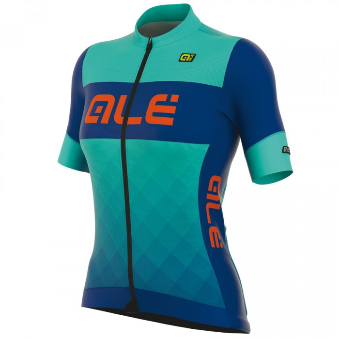 2017 Damen Ale R-EV1 Rumbles Radtrikot Kurzarm Light Blau 137GOKH