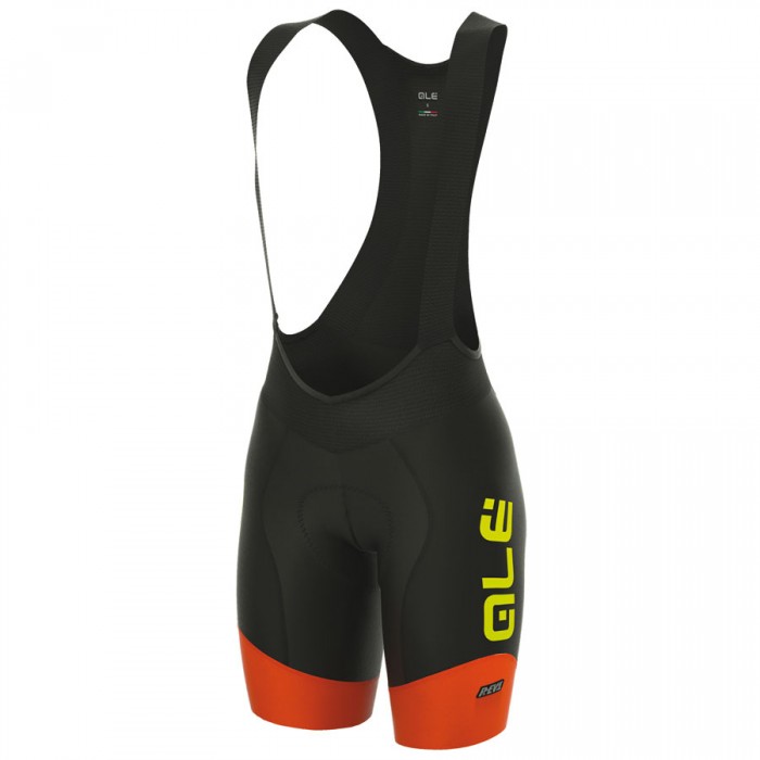 2017 Damen Ale R-EV1 Master Kurz Trägerhose Schwarz Orange Fluo 340KDYK