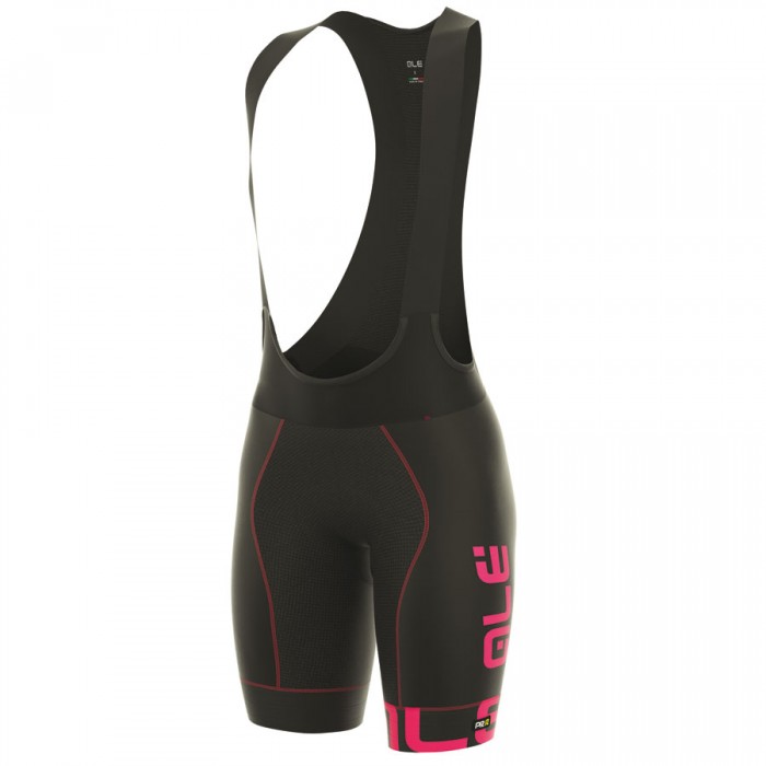 2017 Damen Ale PRR Nominal Kurz Trägerhose Schwarz Pink Fluo 416QYNJ