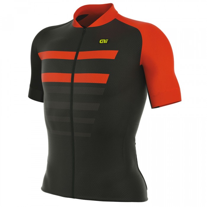 2017 Ale PRR 2.0 Piuma Radtrikot Kurzarm Schwarz Rot 420CMQF