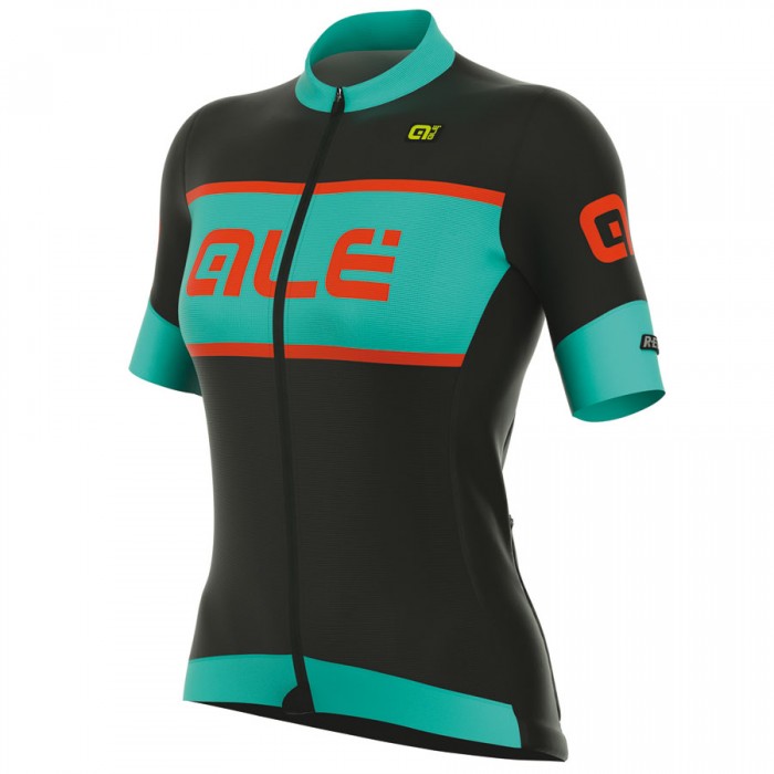 2017 Damen Ale R-EV1 Master Radtrikot Kurzarm Schwarz Light Blau 546HTQP