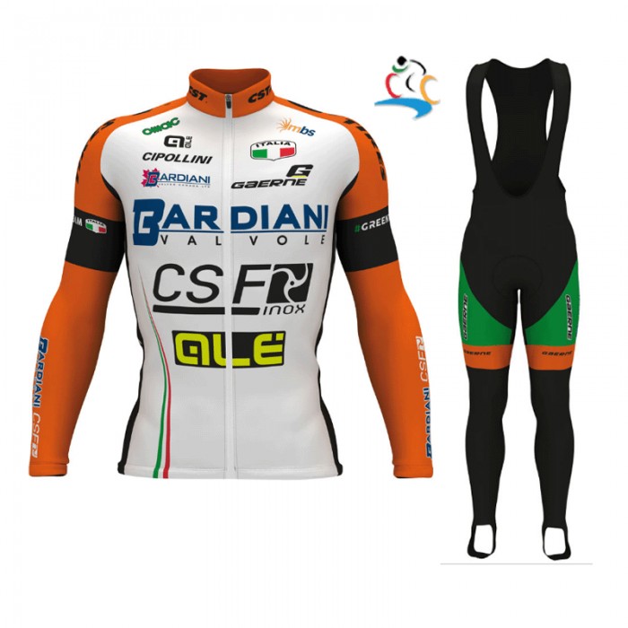 2017 BARDIANI CSF Pro Fahrradbekleidung Radtrikot Langarm+Lang Trägerhose 879KBBG