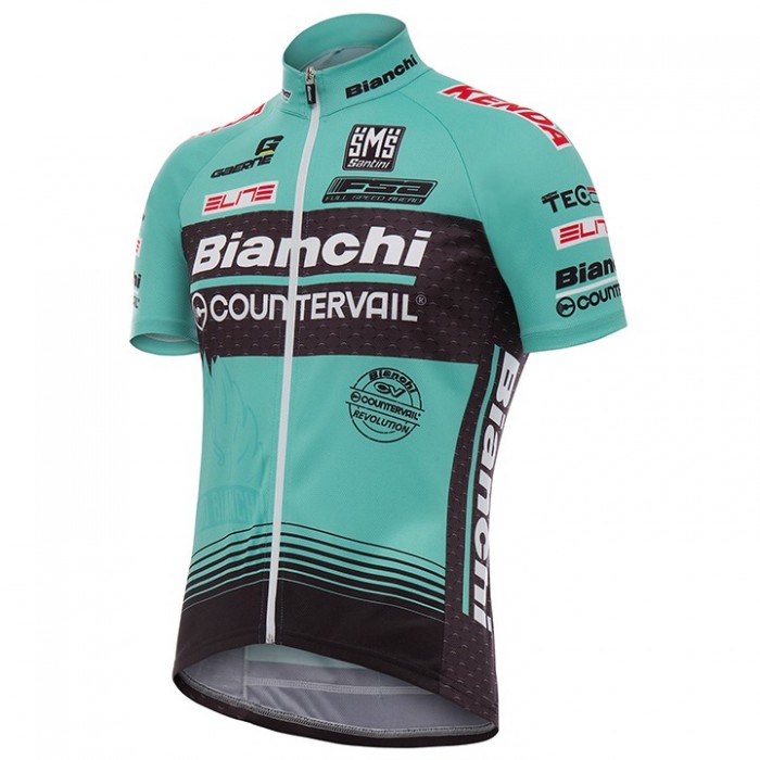 2017 Bianchi Countervail Radtrikot Kurzarm Grün 813IQDR