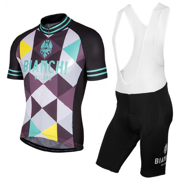 Bianchi Milano 2017 Fahrradbekleidung Satz Radtrikot Kurzarm+Kurz Trägerhose A6 265XXPP