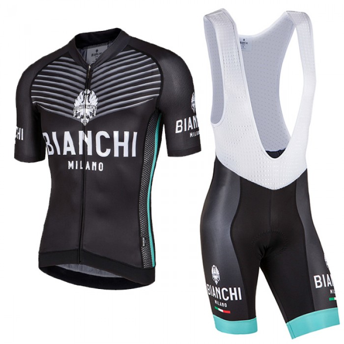 Bianchi Milano 2017 Fahrradbekleidung Satz Radtrikot Kurzarm+Kurz Trägerhose A5 723GLGF