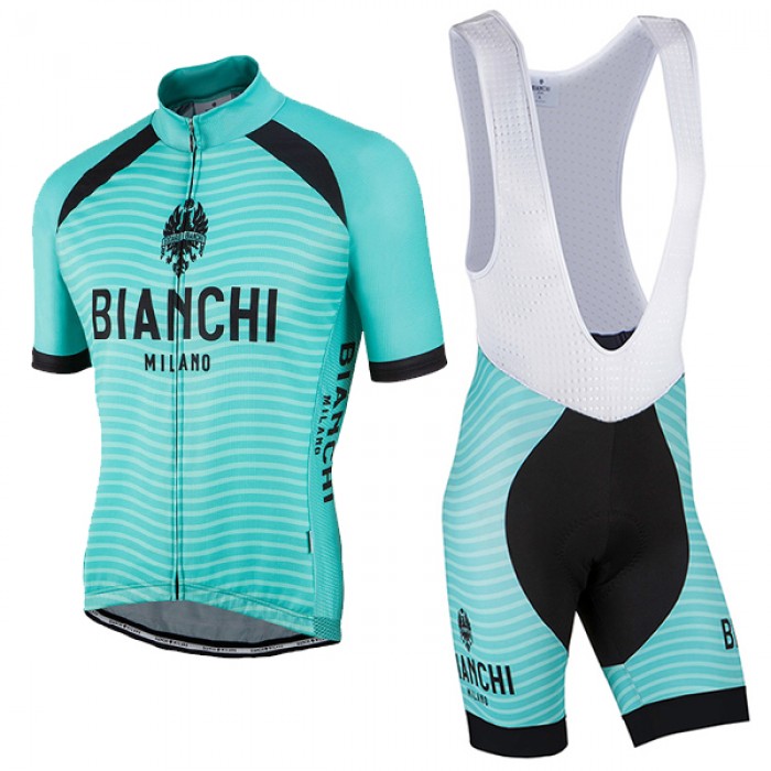 Bianchi Milano 2017 Fahrradbekleidung Satz Radtrikot Kurzarm+Kurz Trägerhose A1 932YRXK