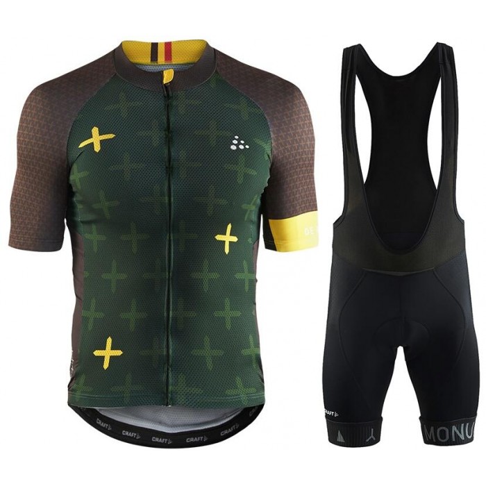 CRAFT MONUMENTS De Ronde 2017 Fahrradbekleidung Satz Radtrikot Kurzarm+Kurz Trägerhose 855GGMW