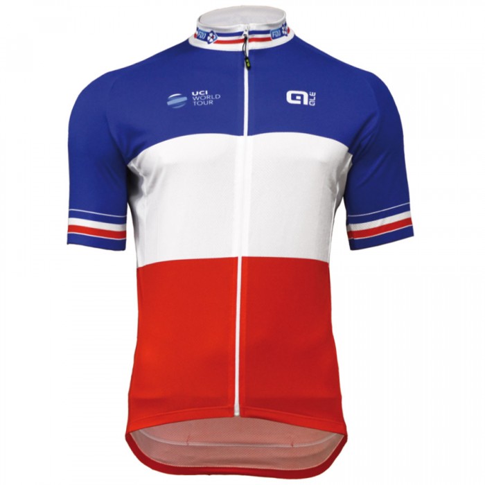 FDJ Pro Team 2017 Tenue Championnat Francais Radtrikot Kurzarm 486CVEH