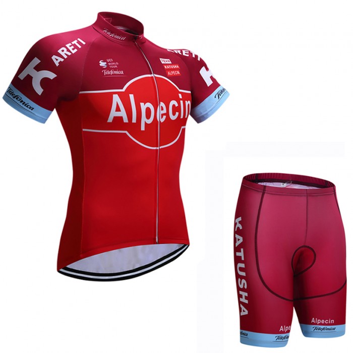 2017 KATUSHA Alpecin Fahrradbekleidung Satz Radtrikot Kurzarm+Kurz Radhose 754TNJR