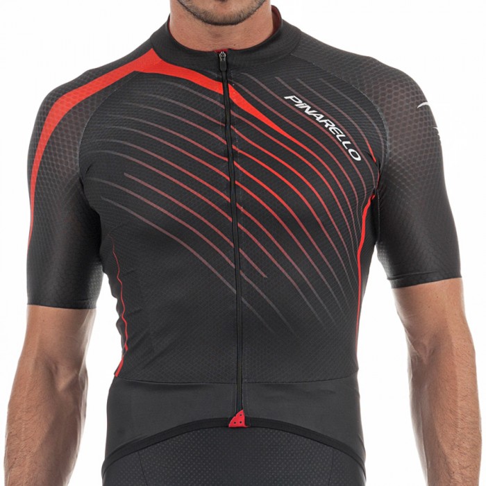 2017 Pinarello Tour Radtrikot Kurzarm-Schwarz Rot 784UKYR