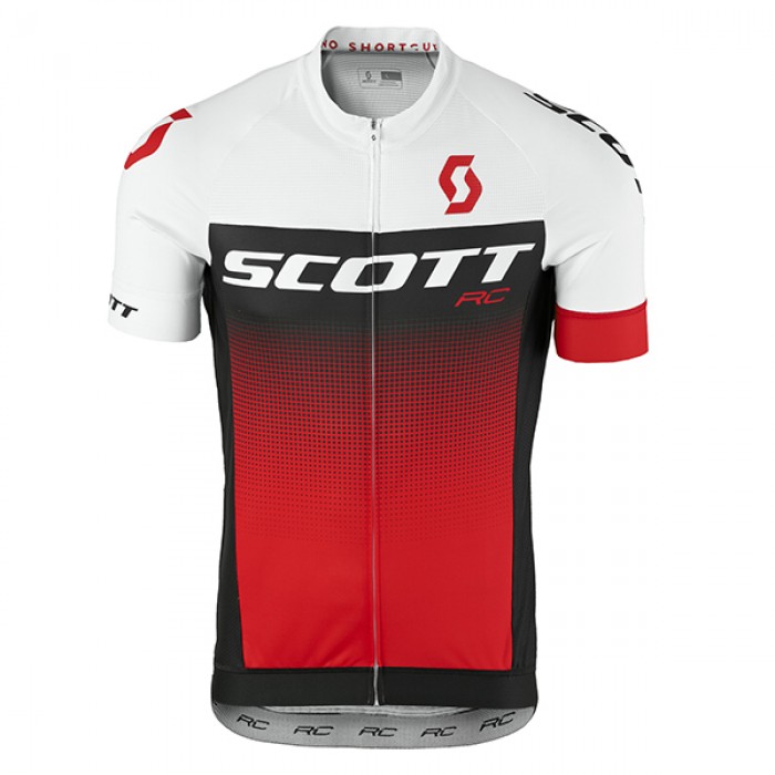 2017 Scott Rc Weiß Schwarz Rot Radtrikot Kurzarm 185IBMB