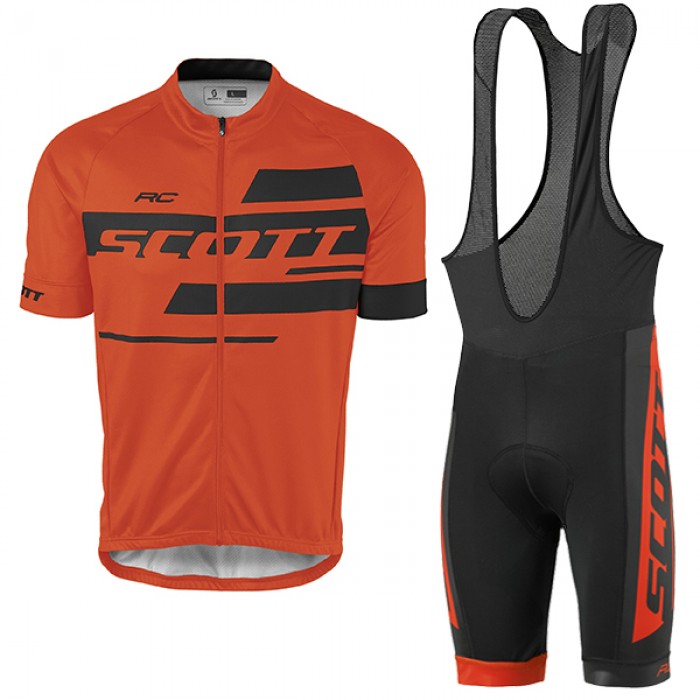 2017 Scott Rc orange Fahrradbekleidung Satz Radtrikot Kurzarm+Kurz Trägerhose 377JJXI