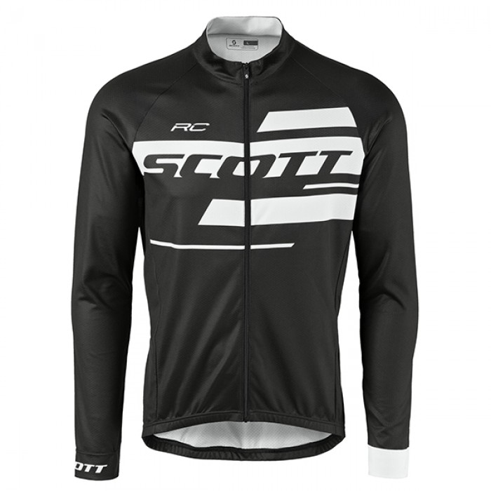 2017 Scott Rc Schwarz-Weiß Radtrikot Langarm 627VUQW