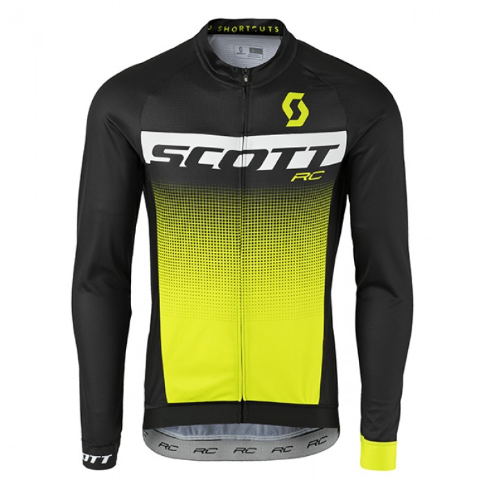 2017 Scott Rc Schwarz Weiß Gelb Radtrikot Langarm 885NOHA