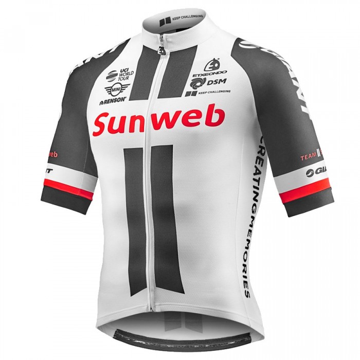 2017 Sunweb Pro Radtrikot Kurzarm Weiß 638RKTJ