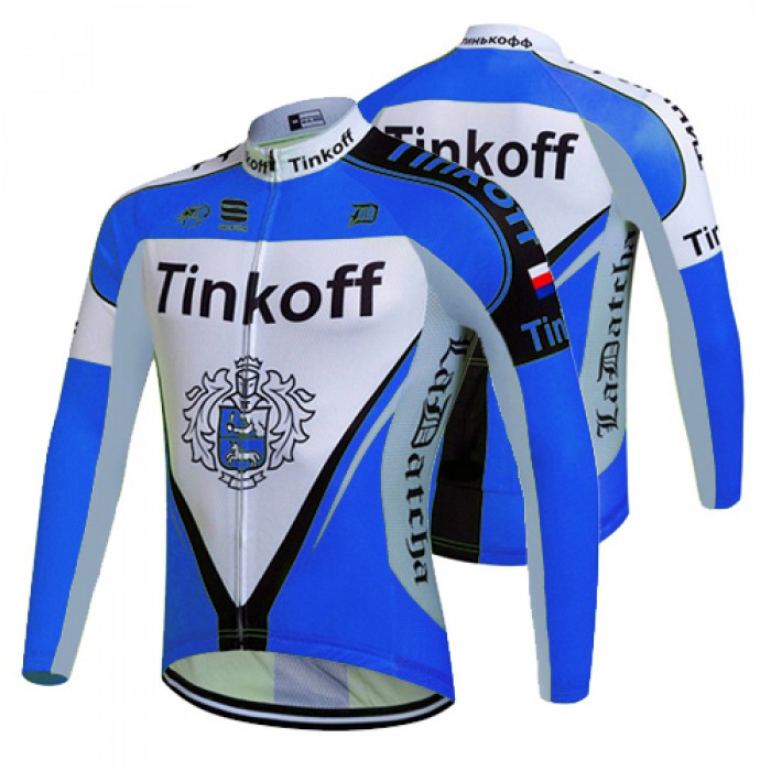 2017 Tinkoff Blau Radtrikot Langarm 374OKIU