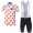 2017 Tour de France Polka Dot Fahrradbekleidung Satz Radtrikot Kurzarm+Kurz Trägerhose 980OUSB