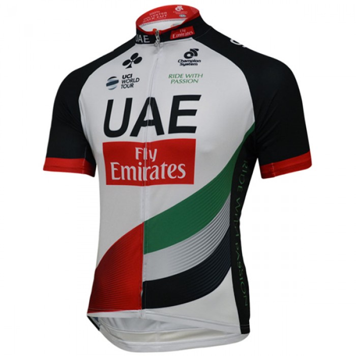 2017 Uae Abu Dhabi Radtrikot Kurzarm 218EKAK